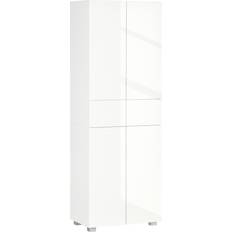 White Storage Cabinets Homcom 4-Door Kitchen Cupboard Storage Cabinet