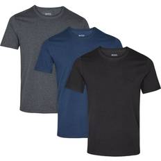 XL T-shirts & Tank Tops Hugo Boss Logo-Embroidered T-shirts 3-pack - Black/Grey/Blue