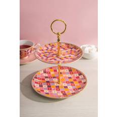 Pink Serving Platters & Trays Maxwell & Williams Teas C's Kasbah Rose Two Tiered Cup Cake Stand