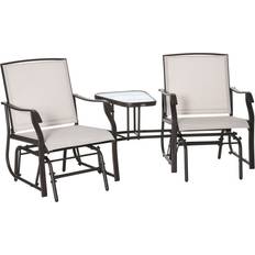 Sun Chairs Garden & Outdoor Furniture OutSunny Garden Double Glider Rocking
