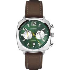 Sekonda Wrist Watches Sekonda Airborne Leather Watch, Brown, Men