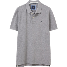 L - Men Polo Shirts Crew Clothing Classic Pique Polo Shirt - Grey Marl