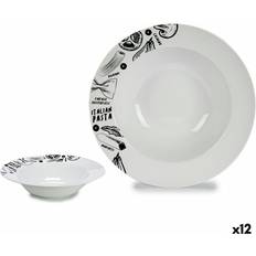 Porcelain Soup Plates BigBuy Home Pastaskål Dyb tallerken