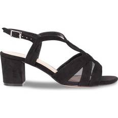 Polyurethane Heeled Sandals Paradox London Narelle Wide Fit - Black