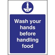 Cleaning Sponges Vogue Wash hands Before Handling Food Sign