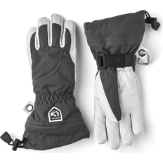 Hestra Women's Heli Ski 5-Finger Gloves - Grey/Off White
