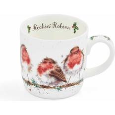 Royal Worcester Portmeirion Wrendale Robins 0.3L Christmas Cup