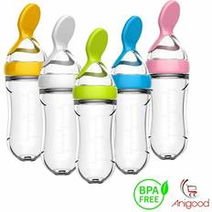 Food Feeders Bottle with spoon food rice cereal feeder baby silicone squeeze feeding