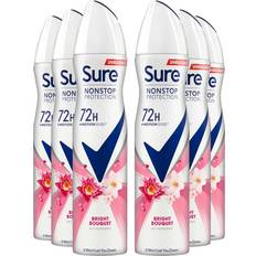 Sure Antibacterial Toiletries Sure Nonstop Protection Bright Bouquet Anti-Perspirant Deo Spray 250ml 6-pack