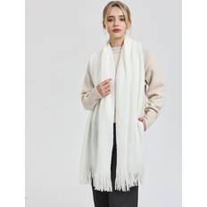 White - Women Scarfs Shein 1pc Women's Classic Multicolor Knit Acrylic Scarf, Warm & Fashionable, Suitable For Autumn And Winter Daily Use