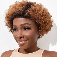 Multicoloured Extensions & Wigs Shein Transparent Lace Pixie Cut CutÂ Curly 13 X Wig 150%