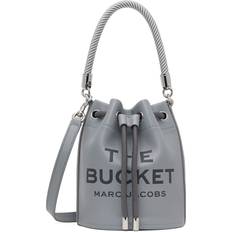 Grey Handbags Marc Jacobs The Leather Bucket Bag - Wolf Grey