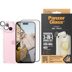 Apple iPhone 15 Mobile Phone Cases PanzerGlass 3-in-1 Protection Pack for iPhone 15