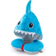 Neck Support BenBat Hooded Travel Pillow Neck Support Soft, Polyester Total Car Head Support for Children 4 with Magnetic Closure and Ponytail Hole Machine-Washable Travel Essentials Shark