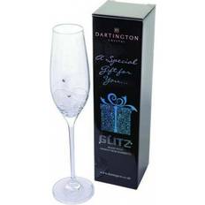 Black Champagne Glasses Dartington Crystal Glitz Single Champagne Glass