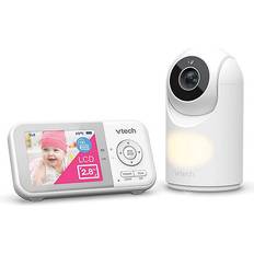 White Baby Alarm Vtech 2.8" Pan & Tilt Video Monitor with Night Light