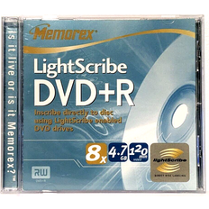 Memorex lightscribe dvd r 16x 4.7gb 120min recordable digital video disc