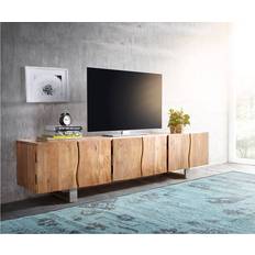 DeLife Lowboard Live-Edge Nature TV Bench 220x53cm