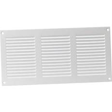 Europlast White 12x6" inch Metal Air Vent Grille Cover Insect Mesh - Ventilation Cover