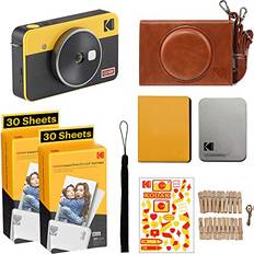Kodak Mini Shot 2 Retro 4PASS 2-in-1 Instant Camera and Photo Printer 2.1x3.4 inches 68 Sheets Gift Bundle Yellow