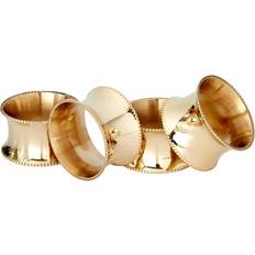 Brass Serving Premier Housewares Set 4 Beaded Napkin Ring