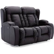 Black Sofas More4Homes Caesar Electric Black Sofa 207cm 2 Seater
