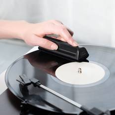 CLICK CLEAN Vinyl Record Cleaner Brush, Anti-Static Vinyl Record Cleaner Kits, Includes Ultra-Soft Velvet Brush & Small Microfiber Brush, Drawstring Storage Pouch