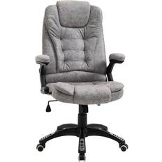 Black Chairs Vinsetto Swivel Microfibre Fabric Grey Office Chair 120cm