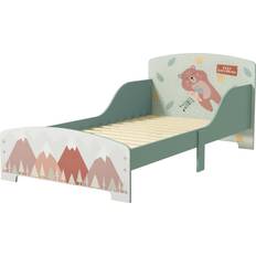 ZONEKIZ Toddler Bed Frame Kids Bedroom for Green