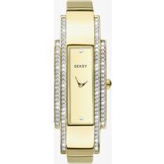 Seksy Sekonda Ladies Gold Plated Stone Set Champagne Bracelet 2737