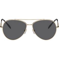Burberry Adult Sunglasses Burberry Gold Aviator 110987 Light Gold