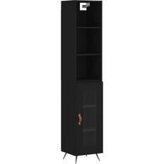vidaXL Highboard Black Storage Cabinet 34.5x180cm
