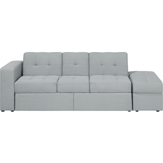 Beliani 3 Seater - Sofa Beds Sofas Beliani Falster with Stool Light gray Sofa 210cm 3 Seater