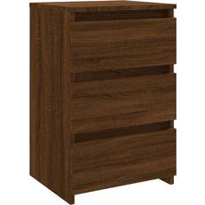 vidaXL Bed Cabinet Brown Oak Bedside Table 35x40cm