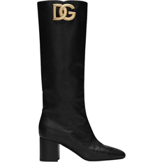 Block Heel High Boots Dolce & Gabbana Jackie - Black