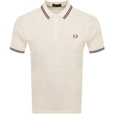 Fred Perry Twin Tipped Polo Shirt - Ecru/Brown/Navy