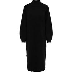 Solid Colours - Wool Dresses Y.A.S Balis Knitted Dress - Black