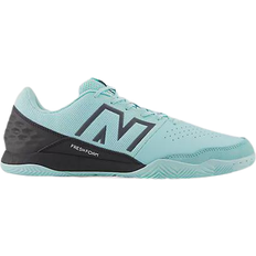 Faux Leather - Indoor (IN) Football Shoes New Balance Audazo v6 Command IN - Bright Cyan/Black/Silver
