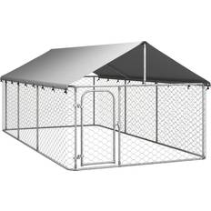 vidaXL Outdoor Dog Cage with Roof 200x150cm
