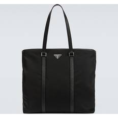 Prada Totes & Shopping Bags Prada Tote Bags Logo-Plague Tote Bag black Tote Bags for ladies