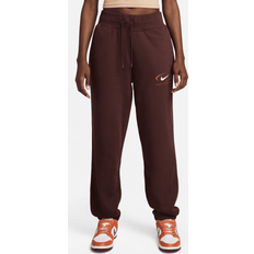 Nike Sportswear Phoenix Fleece Women's Oversized High-Waisted Trousers Brown UK 24-26