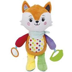 Clementoni Soft Toys Clementoni 17792 happy fox toddler, plush, infant, activity 0 months, cuddly, an