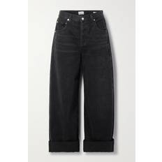 Citizens of Humanity Womens Voila washed Black Ayla Wide-leg Mid-rise Organic-cotton Jeans
