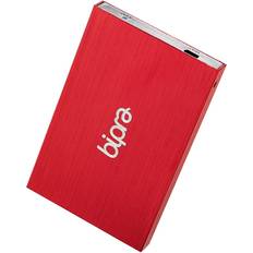 Bipra 320gb 2.5 portable external hard drive usb 2.0 red fat32 format