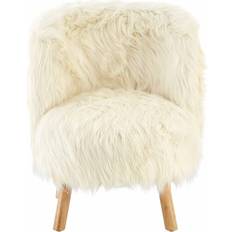 White Chairs Kid's Room Premier Housewares Kids Kids White Faux Fur Chair