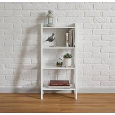 White Book Shelves Lloyd Pascal Devon 4 Tier Tapered Ladder Book Shelf