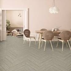 Wood Flooring Kraus Rigid Core Herringbone Luxury Vinyl Floor Tile Owsten Grey