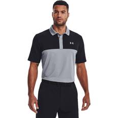 Under Armour Unisex T-shirts & Tank Tops Under Armour Mens Perf 3.0 Color Block Polo Steel/Black