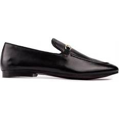 Silver Loafers Tottenham Leather Trim Loafer Black