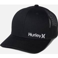 Hurley men's snapback trucker cap corp staple black